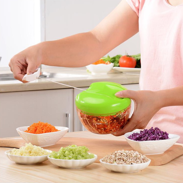 Magic Kitchen Manual Onion Rotate Blades Multi Vegetable Meat Chip Shredder Spiral Cutter Chopper