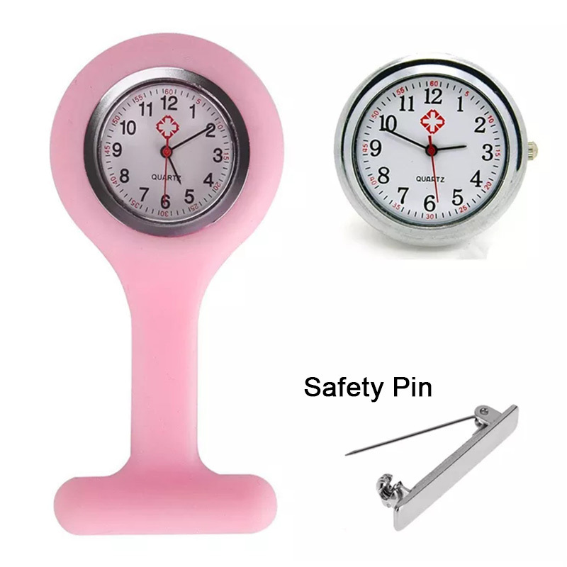 Best Hospital Clip Hanging Pocket Clock Silicone Rubber Nurse FOB Watch