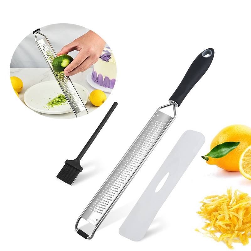 2021 Kitchen Gadgets Stainless Steel Lemon Zester With Handle Chocolate Coconut Vegetable Cheese Grater