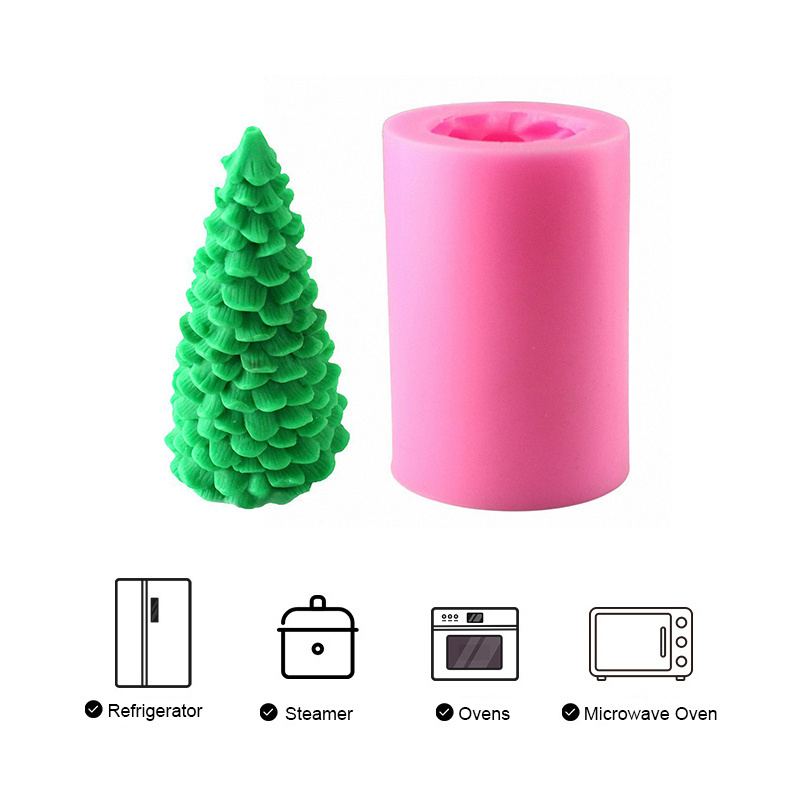 Direct Sales Christmas Decoration Supplies 3D Plaster Pinecone Moldes De Silicona Candle Mold