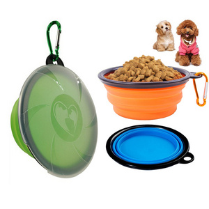 Wholesale Collapsible Slow Feeder Pet Bowl Outdoor Travel Water Drinking Portable TPE Dog Bowls