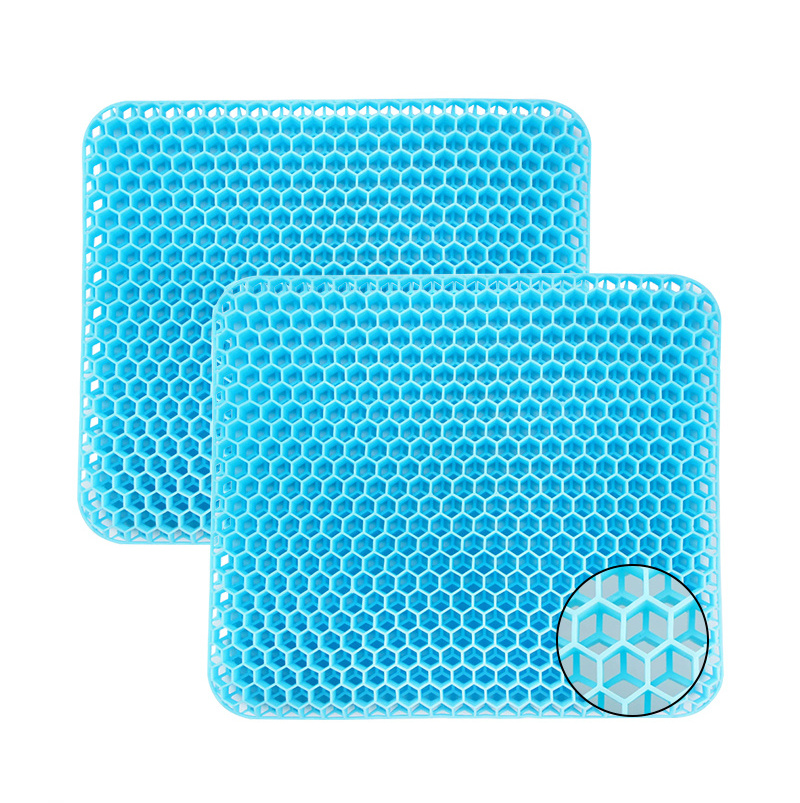 Wholesale Comfort Soft Square Car Cushions Honeycomb Gel Office Sofa Chair Seat Pad Silicone Egg Cushion