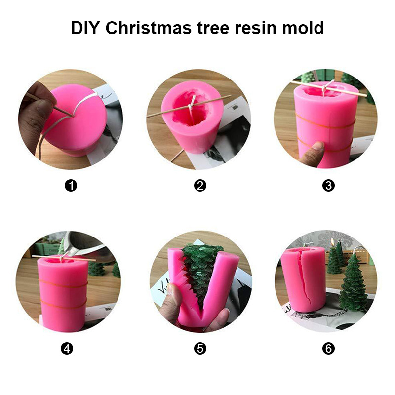 Direct Sales Christmas Decoration Supplies 3D Plaster Pinecone Moldes De Silicona Candle Mold