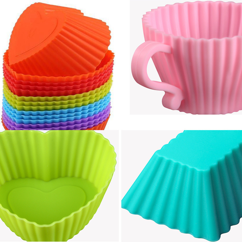 Small Moq Easy Clean Silicon Baking Mold Muffin Cups Cupcake Liners For Cake