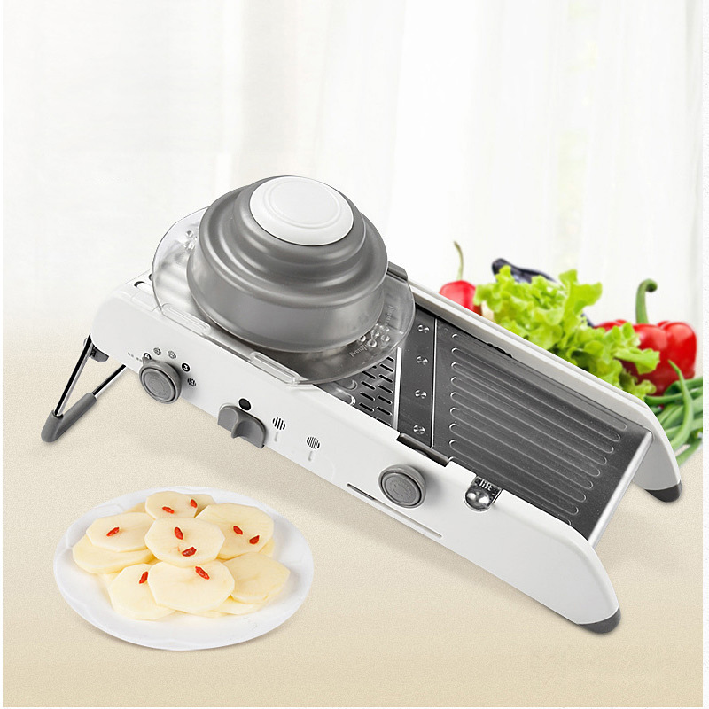 Adjustable Stainless Steel Chips Machine Food  Fruit  Chopper Manual Onion Potato Mandoline Slicer Vegetable Cutter