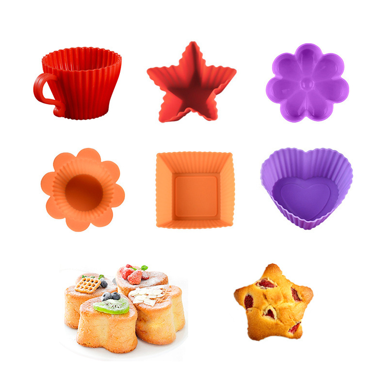 Small Moq Easy Clean Silicon Baking Mold Muffin Cups Cupcake Liners For Cake