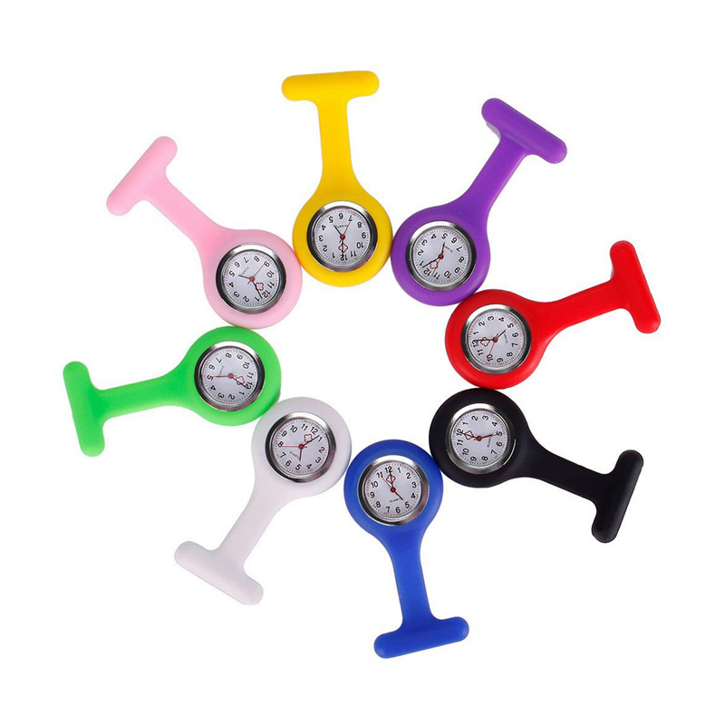 Best Hospital Clip Hanging Pocket Clock Silicone Rubber Nurse FOB Watch