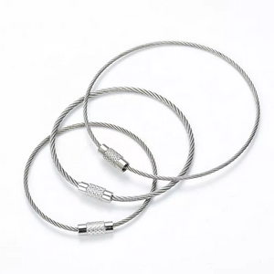 Best-selling 1.0mm 1.5mm 2mm stainless steel cable wire key ring wire keychain cable for