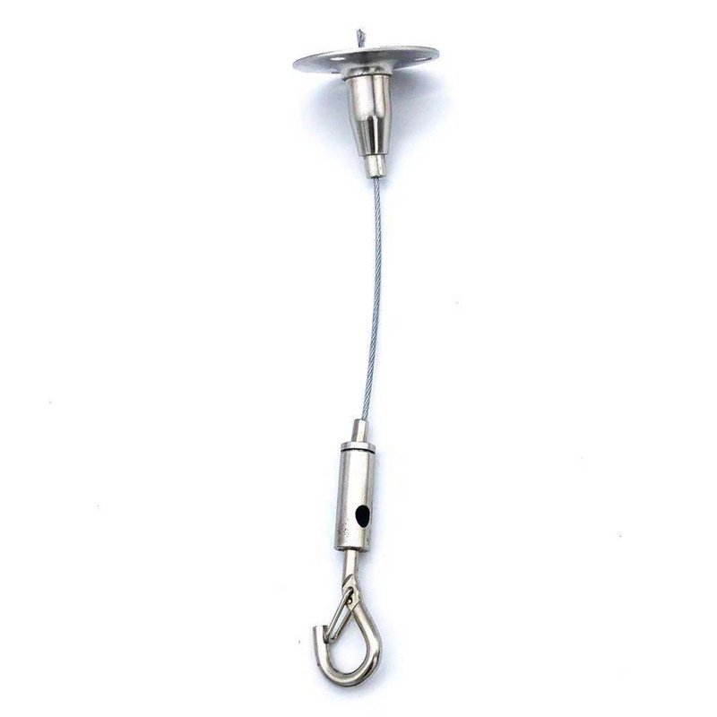 Picture Hanging Rope WireStainless Steel Wire with Loop and Hook 1.5 mmx2 m Heavy Duty Frame Hanger Rope