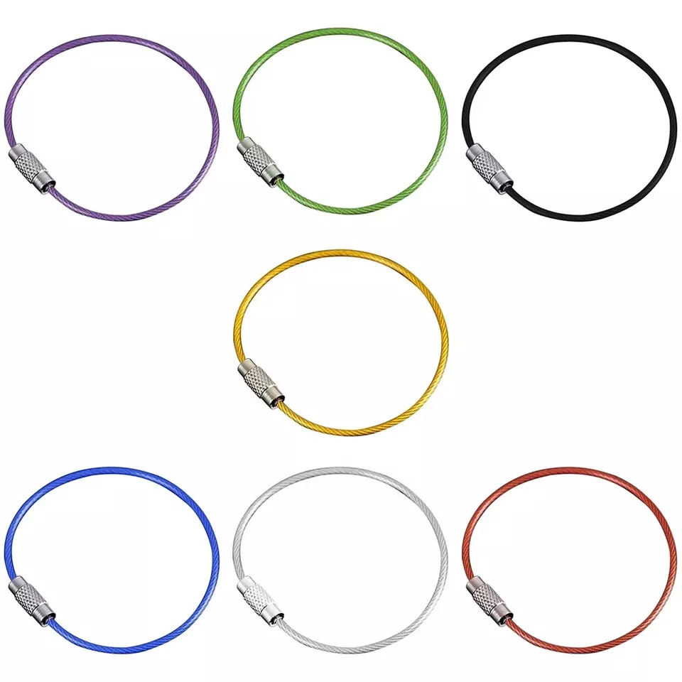 Best-selling 1.0mm 1.5mm 2mm stainless steel cable wire key ring wire keychain cable for