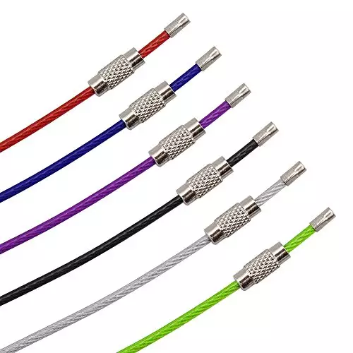 Best-selling 1.0mm 1.5mm 2mm stainless steel cable wire key ring wire keychain cable for