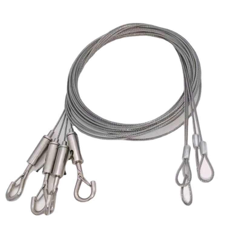 Picture Hanging Rope WireStainless Steel Wire with Loop and Hook 1.5 mmx2 m Heavy Duty Frame Hanger Rope