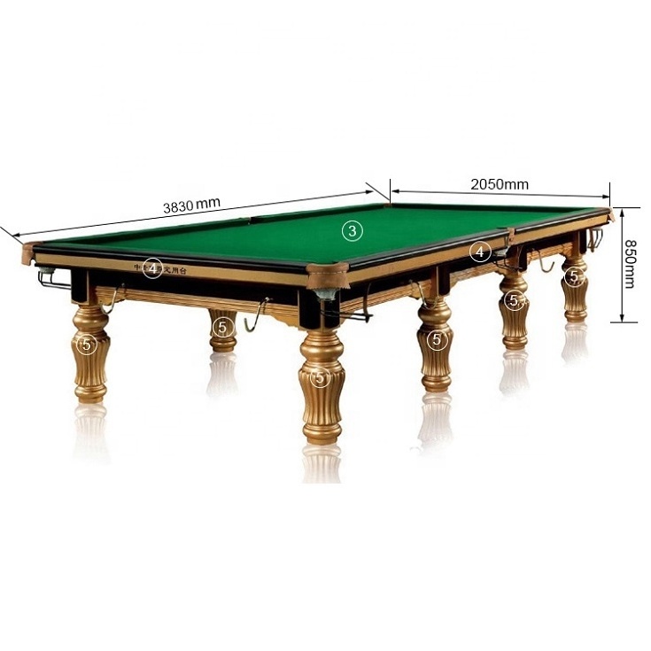 Factory direct selling Professional hot sales customized standard solid wood full size star snooker table 12ft in china