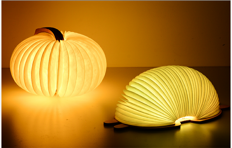 Creative Gift Book Shaped Halloween Pumpkin Light, Best LED Desk Lamp for Kids Children Friends