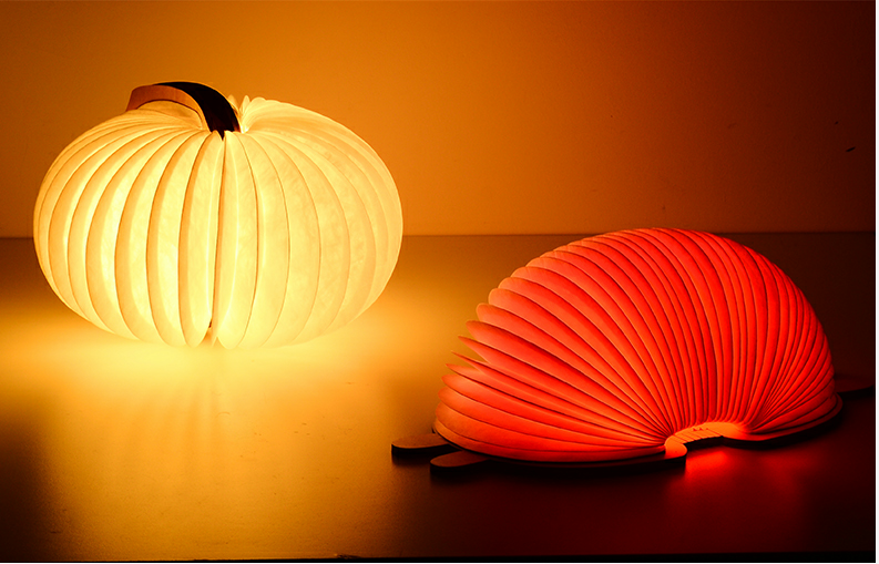 Creative Gift Book Shaped Halloween Pumpkin Light, Best LED Desk Lamp for Kids Children Friends