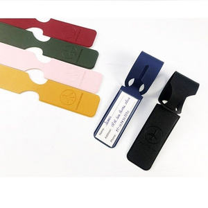 High Quality Custom Logo Travel Leather Luggage Tag