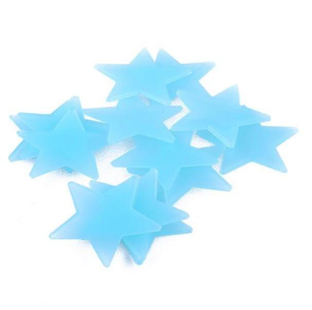 custom eco-friendly fluorescent 3D moon stars designs high light glow wall sticker decorative night glowing stickers in dark