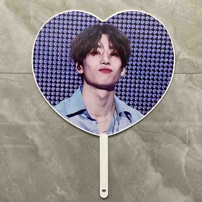 Custom Kpop plastic transparent Mini fans and double side Photo Printed Hand Fans Round Plastic Fan Picket