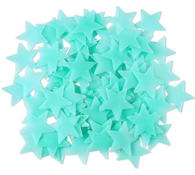 hot selling top quality 3D Plastic Star Luminous Glowing In The Dark Wall Stickers for decoration