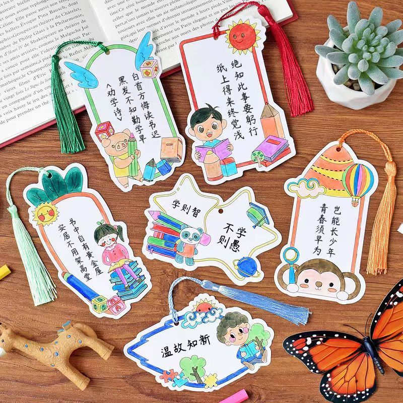 Wholesale Custom  Bookmark Rectangle Reading Bookmark Decor Craft With Tassel