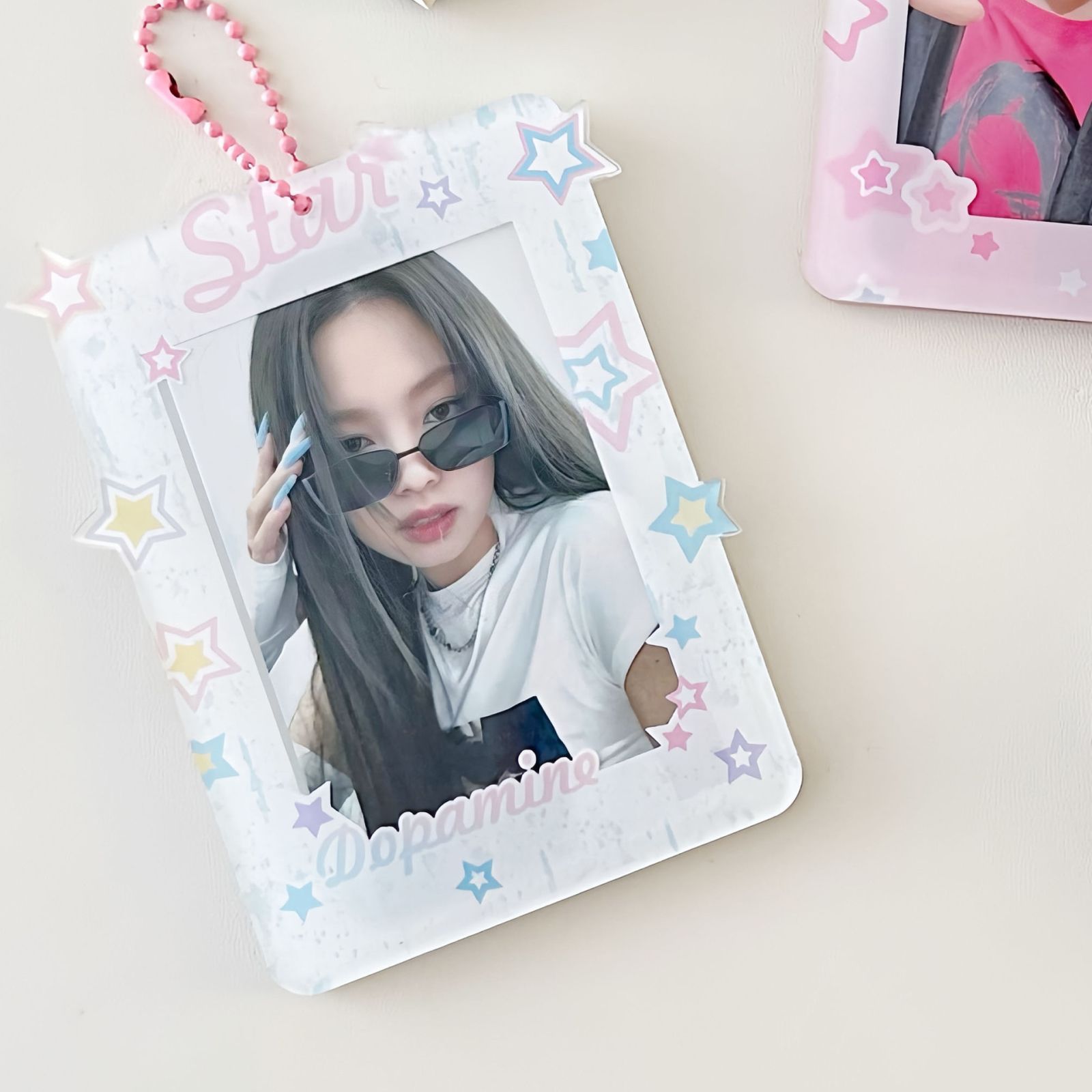 Custom KPop japanese anime key chain Acrylic Photocard Holder Keychain cute photo frame CARD HOLDER  for Album