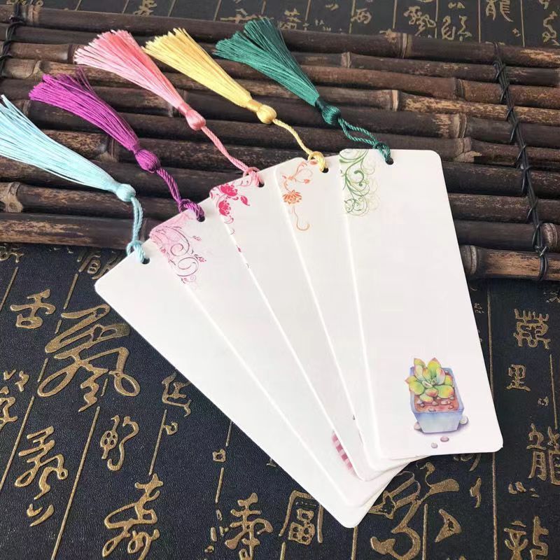 Wholesale Custom  Bookmark Rectangle Reading Bookmark Decor Craft With Tassel