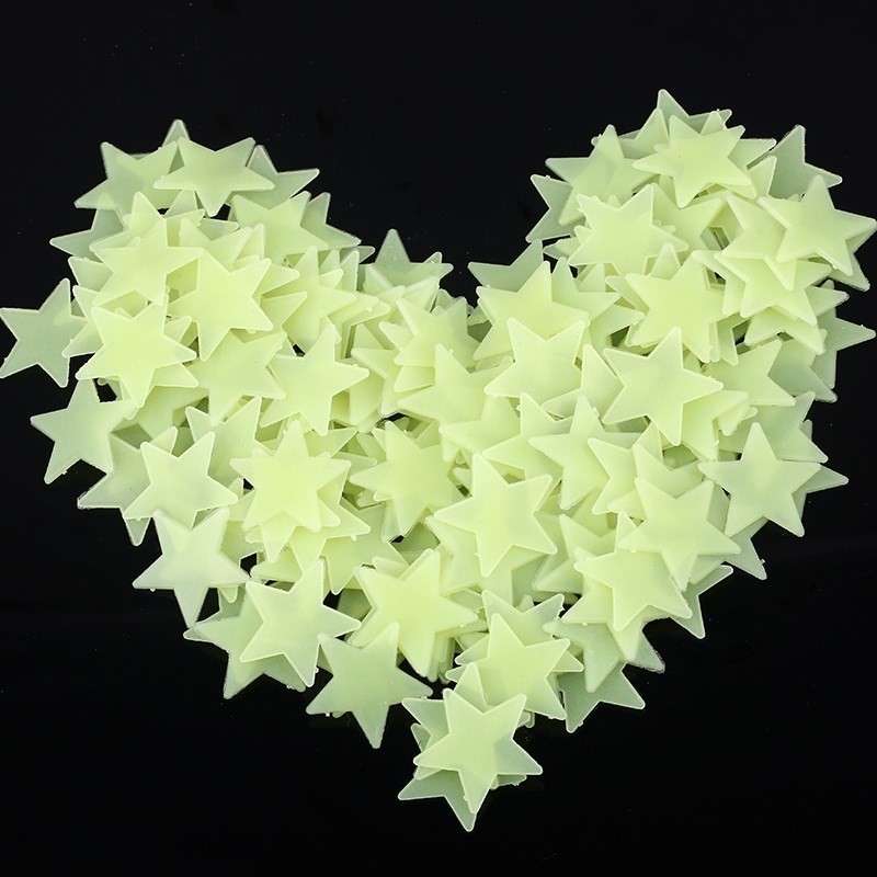 hot selling top quality 3D Plastic Star Luminous Glowing In The Dark Wall Stickers for decoration