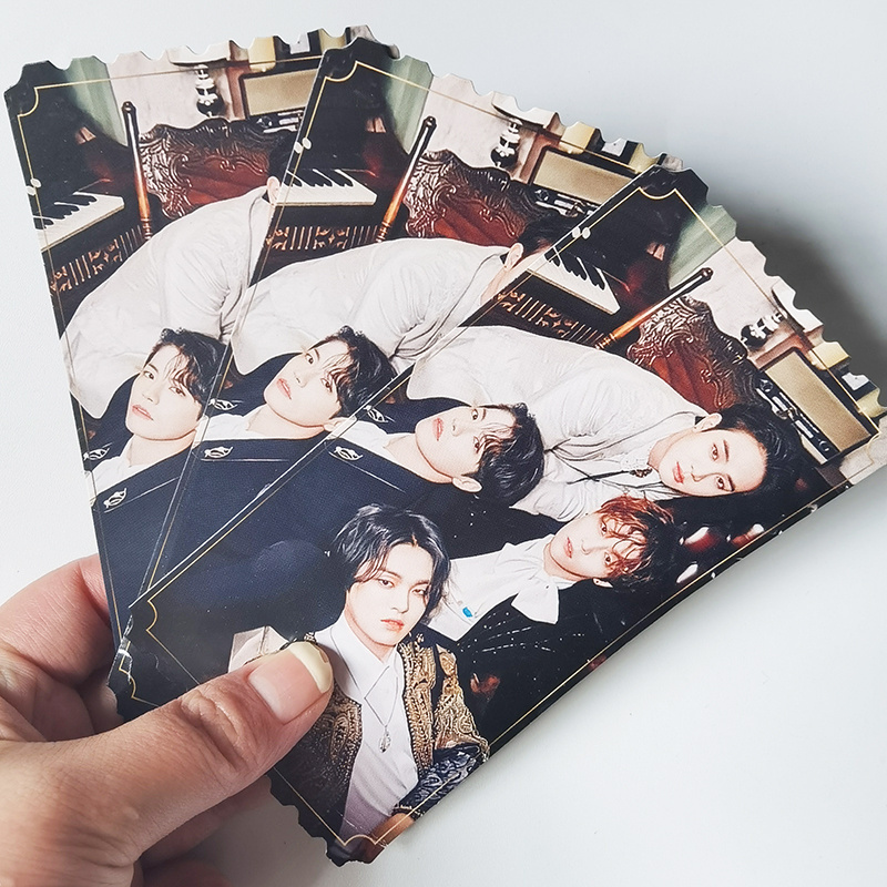 High quality Custom bangtan double sided color postcard kpop holographic Kpop photocards Lomo Card