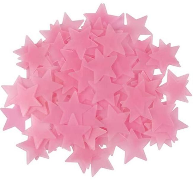 top sales Glow In Dark Light Green Stars Shape Luminous Plastic Star Wall Stickers For Kids