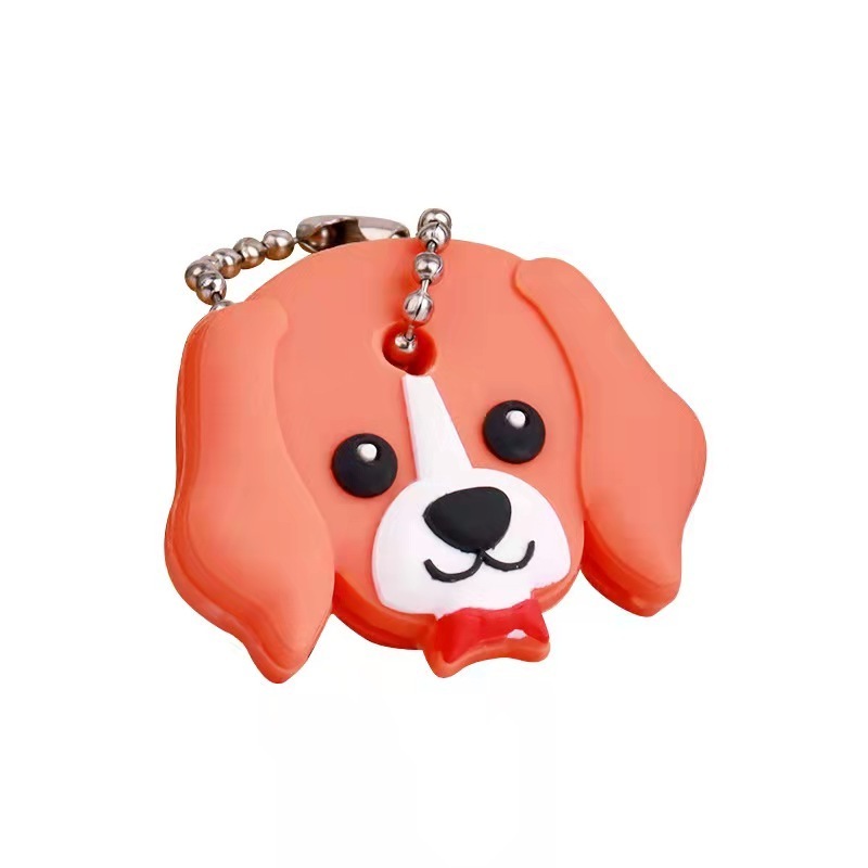 Custom Souvenir Key  Embossed 2D/3D Soft Pvc Silicone Rubber Keychain Car Key Cover with dog design