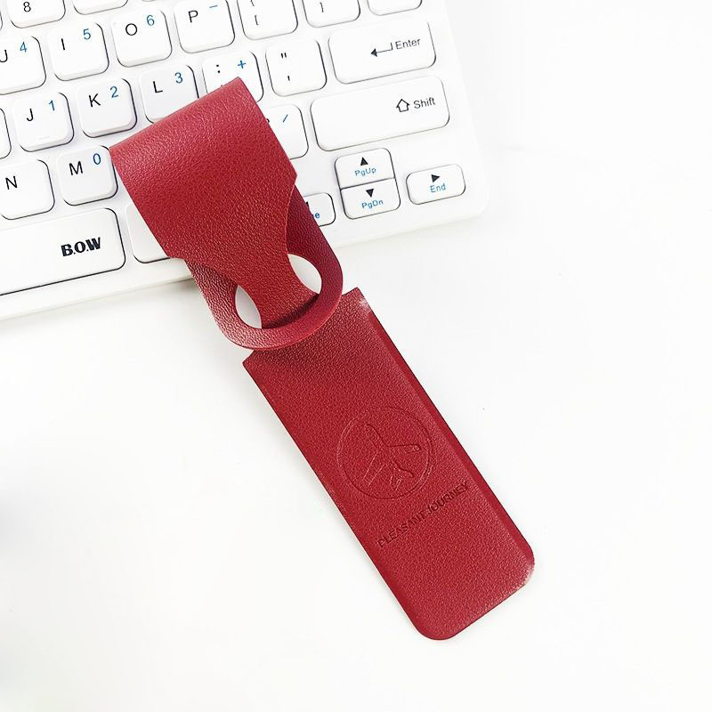 High Quality Custom Logo Travel Leather Luggage Tag