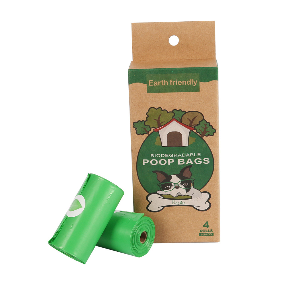 Wholesale Dark Green Biodegradable Pet Dog Waste Bags Compostable Plastic Puppy Poop Bags