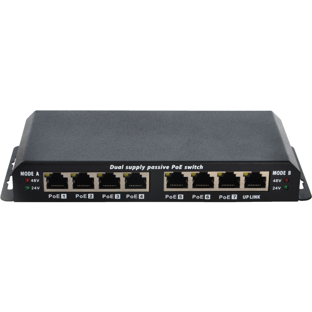 24v 48v 56v Unmanaged 10/100 Passive POE SWITCH 8 port