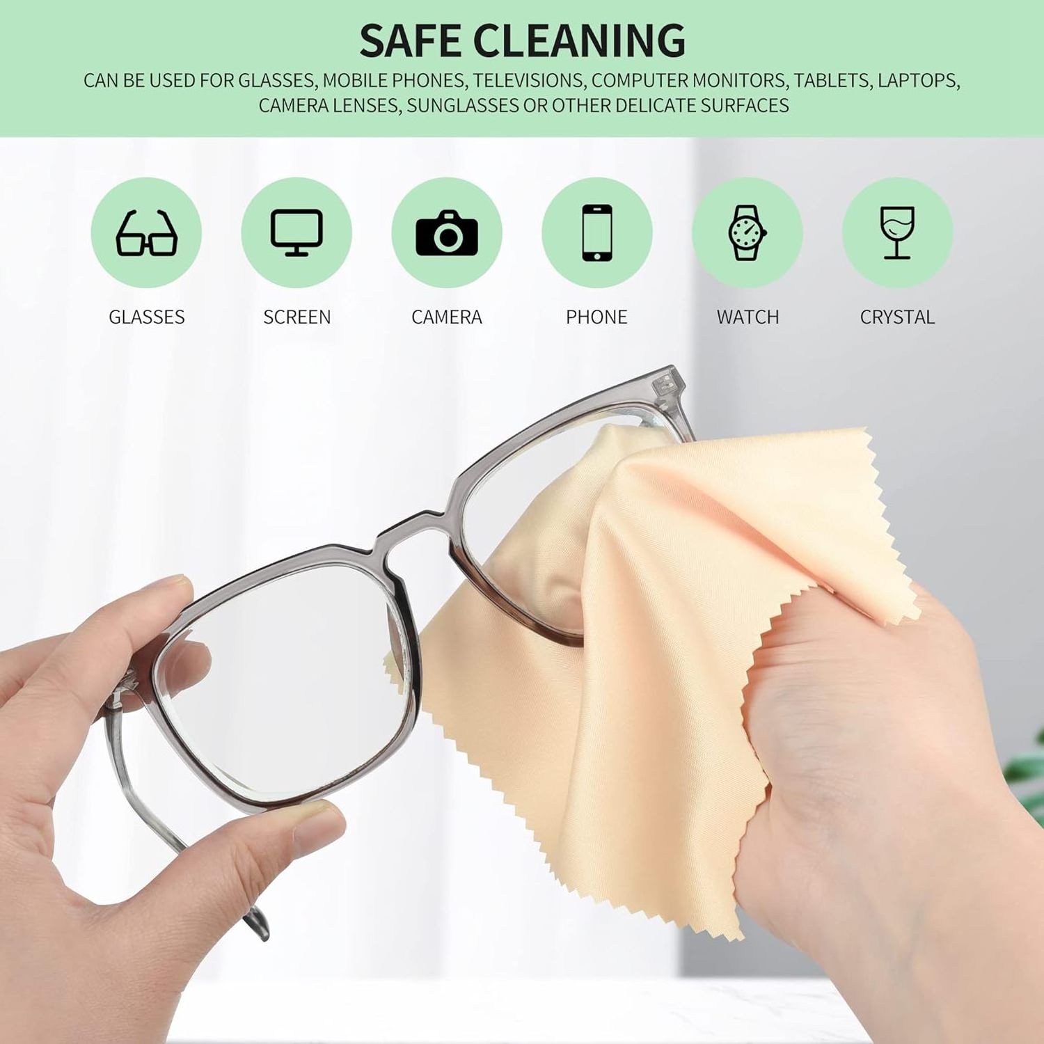 Wholesale Embossed Logo Screen Lens Cloth Microfibre Micro Fiber Microfiber Cloth For Glasses