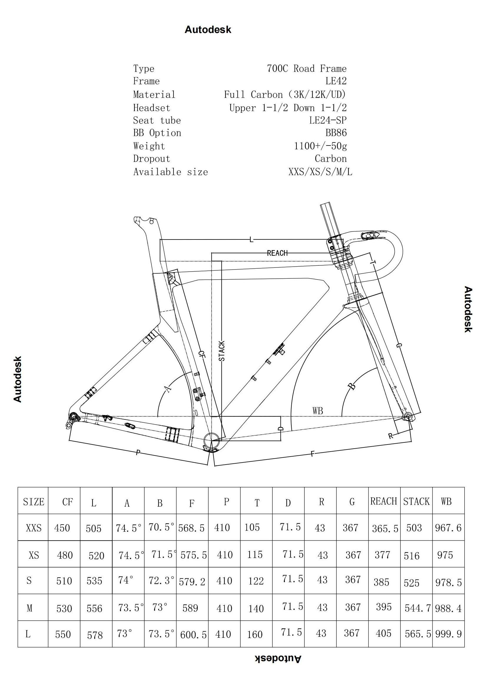 Hot Sale Internal Cable Road Disc Bicycles carbon frame road racing 700c Disc-brake Carbon T700 Fiber Bike Frame