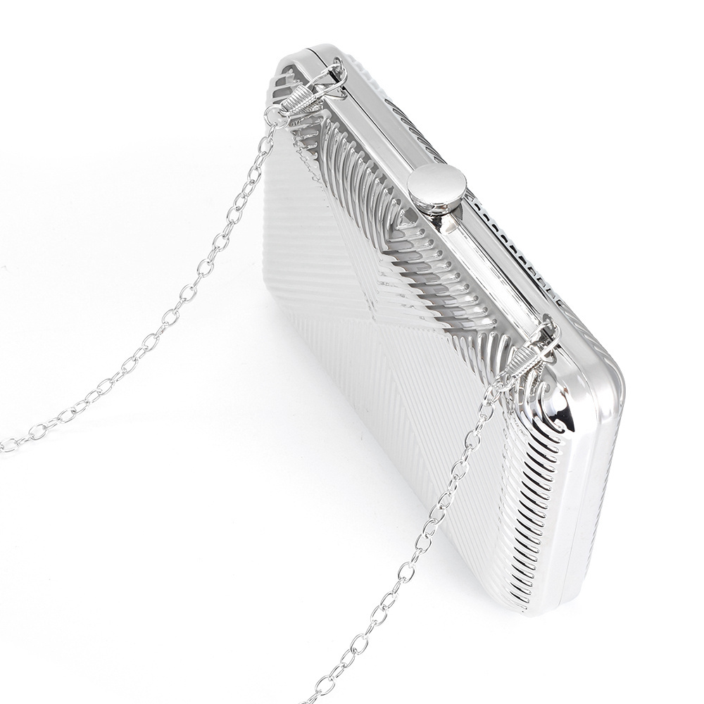 New Popular Evening Dress Handheld Bag Metal Stone Switch Chain Shoulder Clutch Bags Ladies Evening Bag