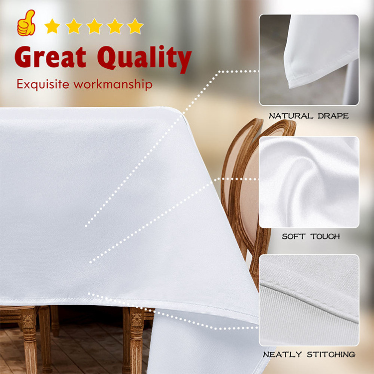 Manteles Para Boda Antimanchas Mesa Nappes De Table Rectangulaire Satin White Table Cloths Tablecloths Rectangle Table Covers