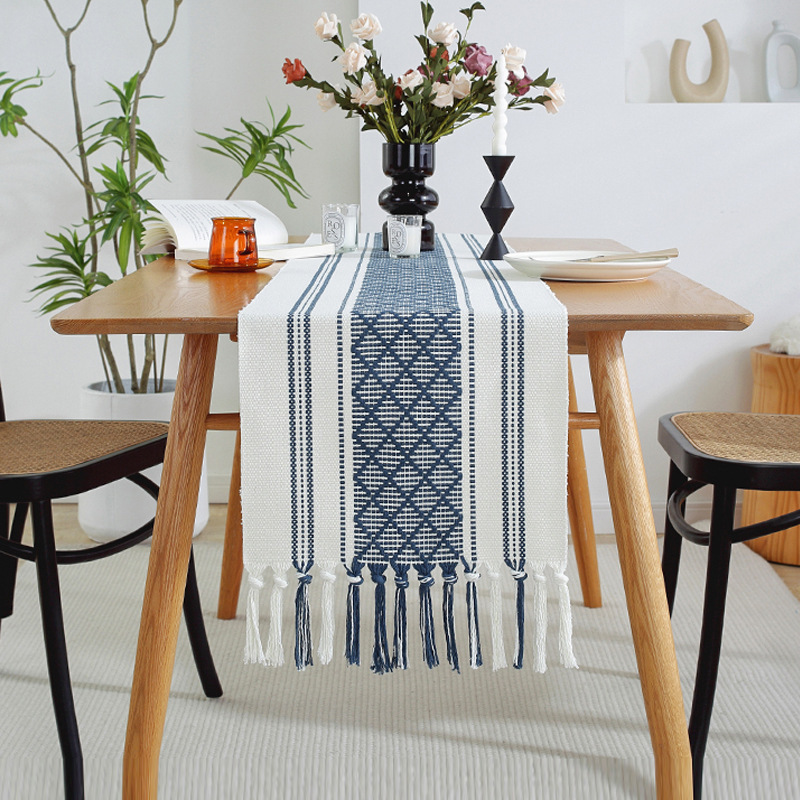 Dinning Modern Nordic Camino De Mesa Crochet Macrame Table Runner Set Animal Vintage Cotton Table Decorations Runner With Tassel