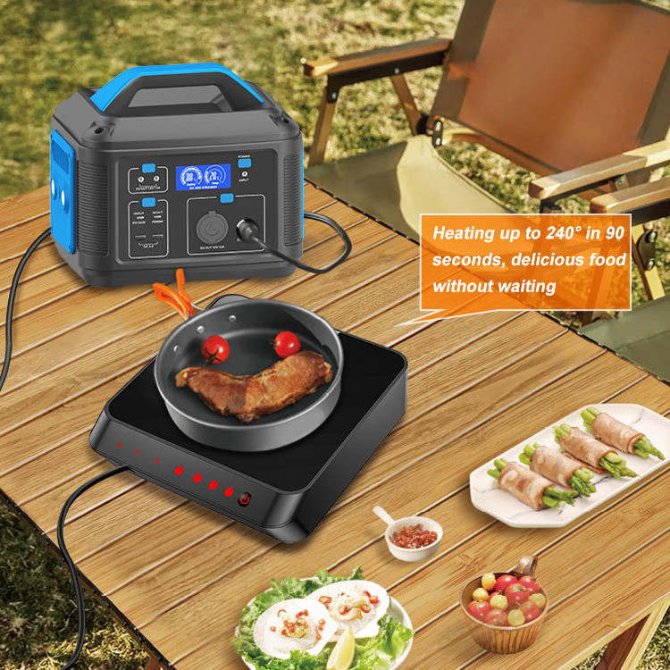 single battery powered electrical commercial solar 12v 24v 48V dc battery powered smart infrared solar induction cooker set