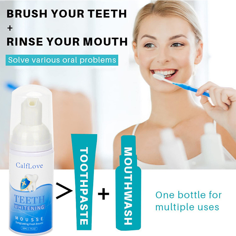 New Version Teeth Whitening Mousse Toothpaste Dental Oral Hygiene Remove Stains Plaque Teeth Cleaning Tooth White Tool