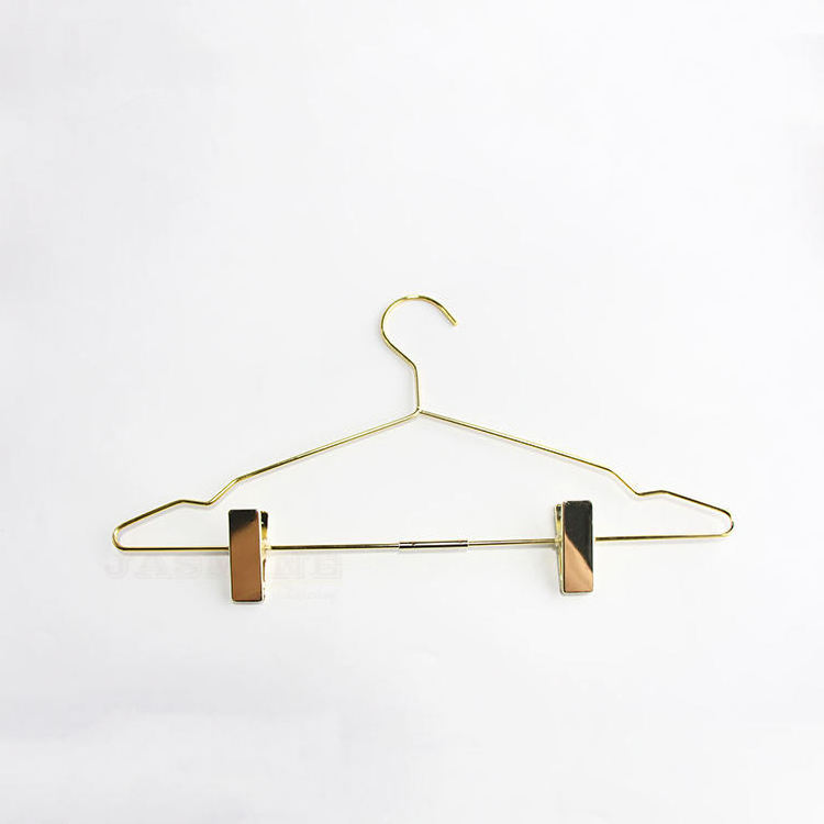 wholesale custom coat metal clothes hangersblack space saving skirt hanger metal with clips High Quality Factory Hot Sale Metal