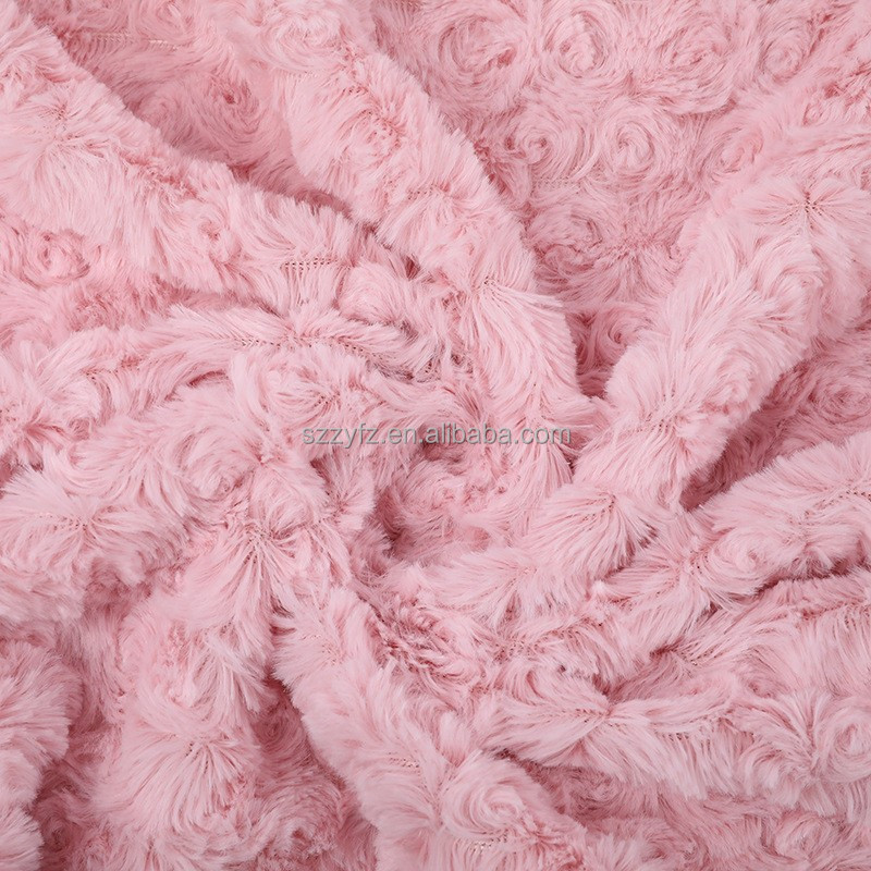 Manufacturer Low Price Brushed Fabric Flower Customized Polyester Brush Rose Pattern PV Plush Rosebud Fabric For Home Textile