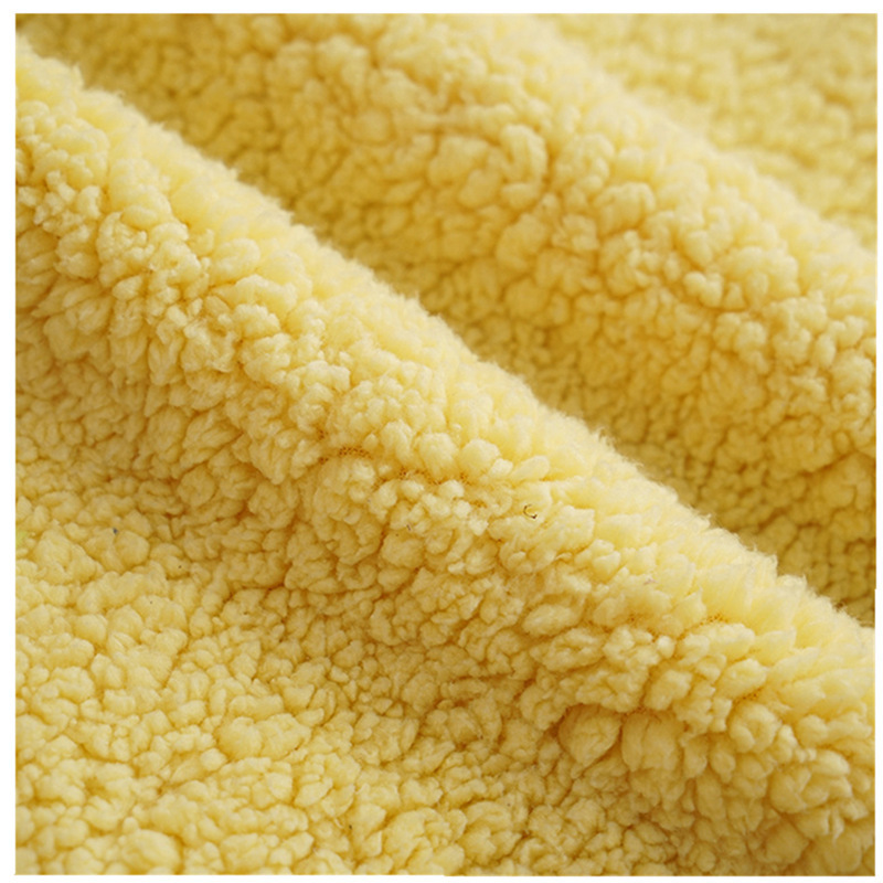 100% Polyester Home Textile Fabric Faux Fur Lamb Wool Sherpa Fabric for Bedding Clothes Cushion Upholstery Fabric Plain Knitted