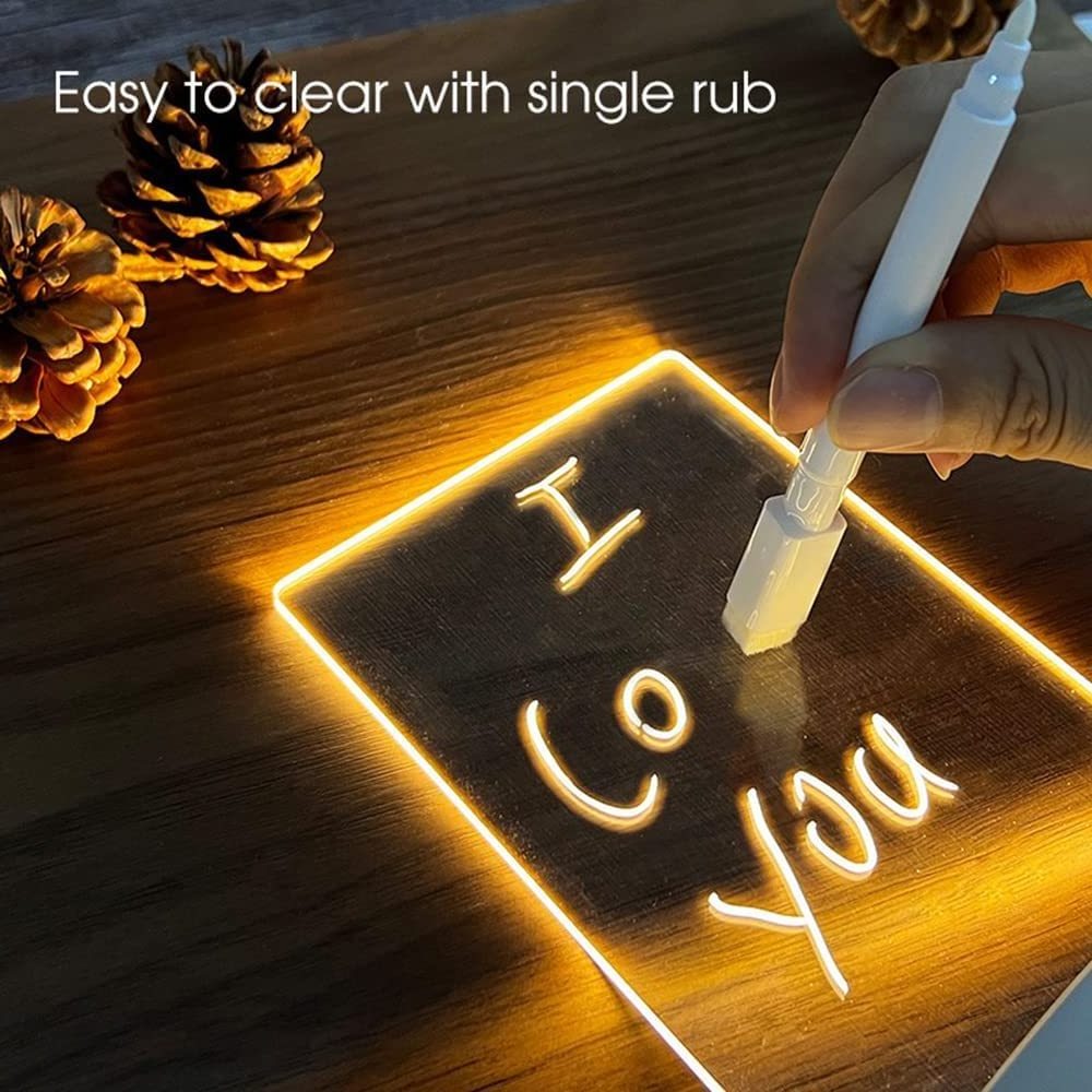 Creative Led Night Light Note Board Message Board With Pen USB Power Decor Night Lamp Message board 3D lights