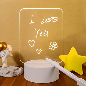 Creative Led Night Light Note Board Message Board With Pen USB Power Decor Night Lamp Message board 3D lights