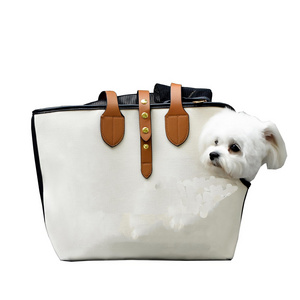 Stylish Pet Carrier Dog Purse  Portable Pet Carrier Tote Cat Carrier with Pockets  for Cat and Small Dog