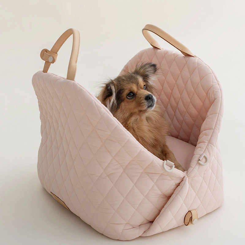 Multi-Function Dog Carrying Booster Seat Fashion Luxury Casual Dog Travel Car Carrier Bag