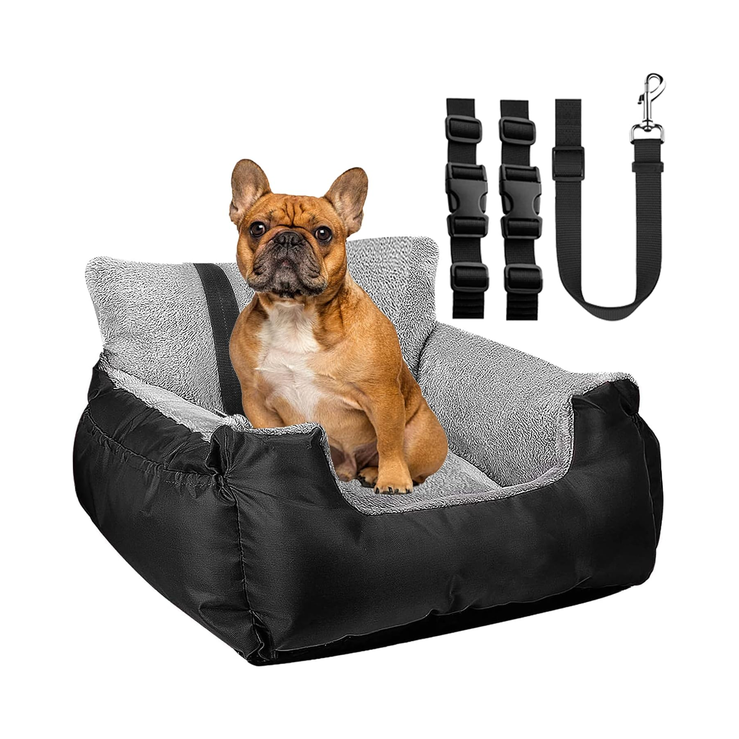 Small Dog Car Seat Waterproof Dog carrier bag Booster Seat For Car With Storage Pockets Clip-On Safety Leash Travel Carrier Bed