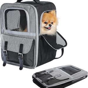 Dog Carrier Backpack for Puppy Cat Carrier and Dog Backpack with Dual Mesh Window Entrance