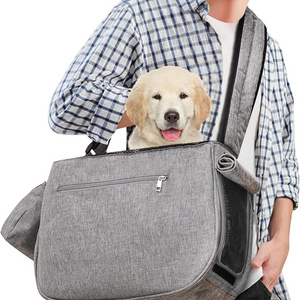 Extra-Large Hand Free Safe Puppy Carrier, Large Dog Bag with Bottom Support and Breathable Mesh Window